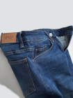 Quần Jeans Rách Gối Form Slimfit QJ016 Màu Xanh