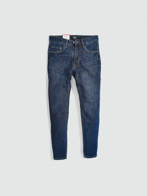 quan jeans tron form slimfit qj021 mau xanh den