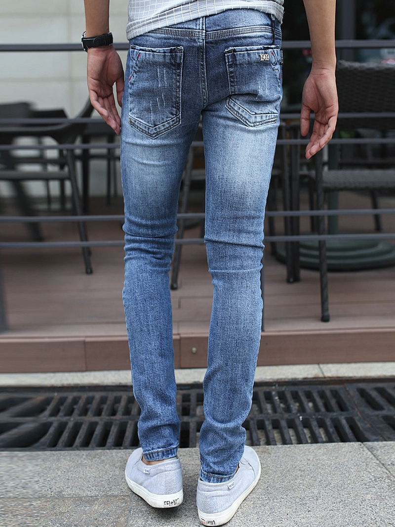 Quần Jean Skinny Rách Xanh Dương QJ1377