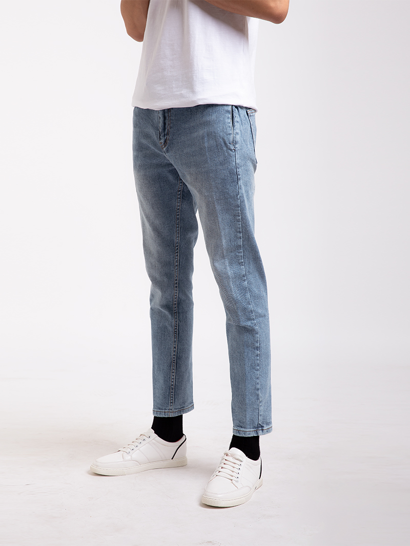 Quần Jean Túi Mố Slim-cropped QJ1659 Màu Xám Xanh