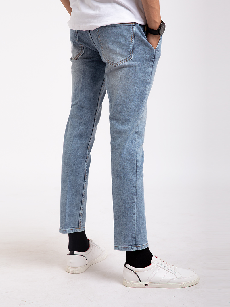 Quần Jean Túi Mố Slim-cropped QJ1659 Màu Xám Xanh