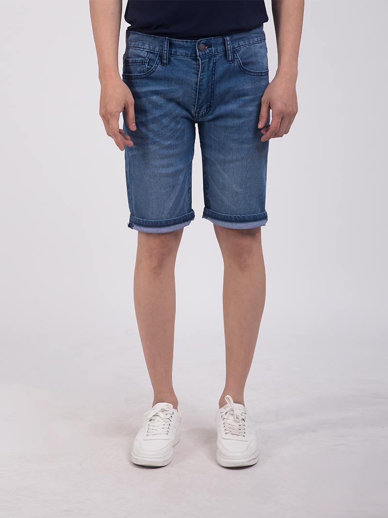 Quần Short Jean Slimfit QS203 Màu Xanh Biển Đậm