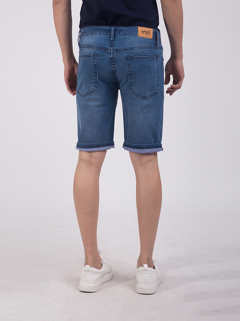 Quần Short Jean Slimfit QS203 Màu Xanh Biển Đậm