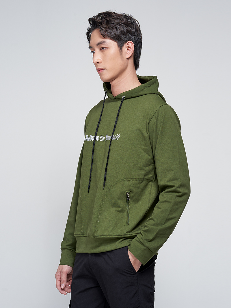 Áo Hoodie Believe AK012 Màu Rêu