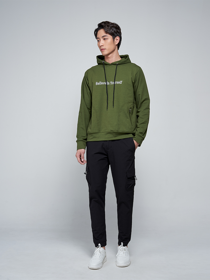 Áo Hoodie Believe AK012 Màu Rêu