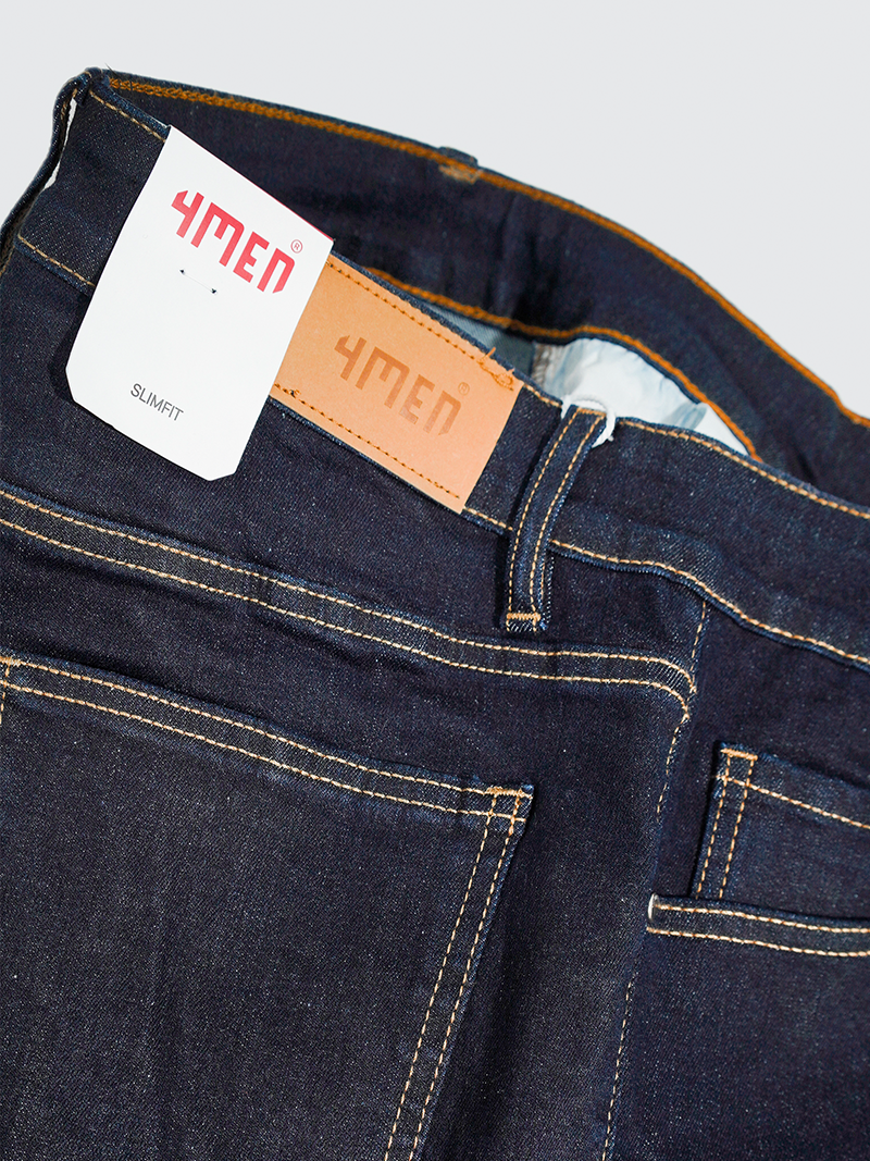 Quần Jeans Trơn Form Slimfit QJ022 Màu Xanh Đen