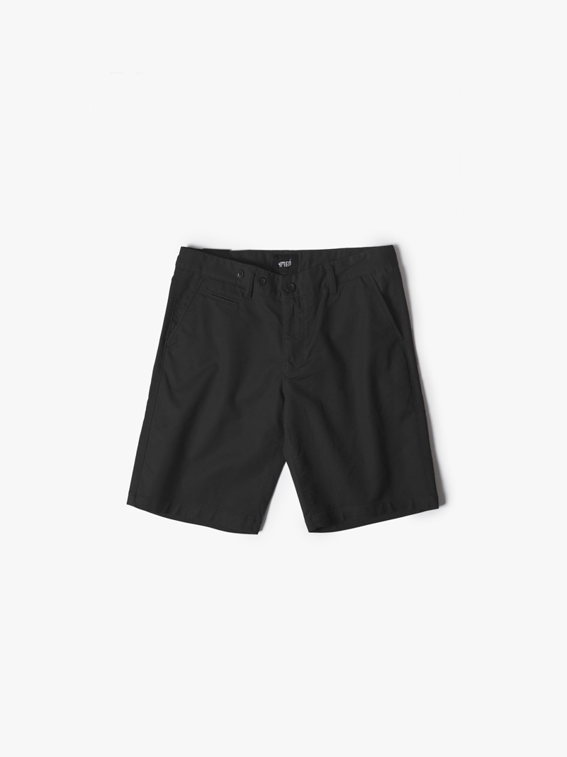 Quần Short slimfit thêu dấu cộng QS029 Màu Đen