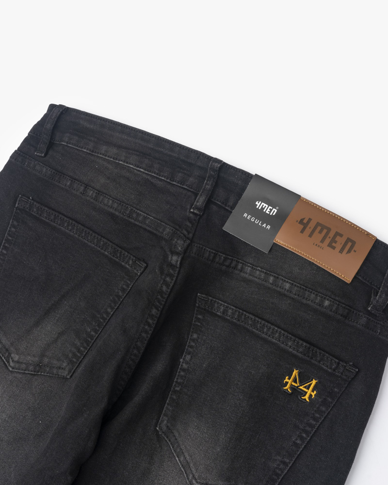 Quần Jeans Regular Faded Black QJ059