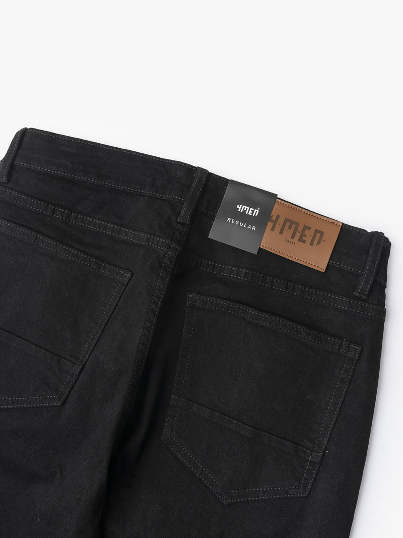 Quần Jeans Regular Basic QJ067 Màu Đen